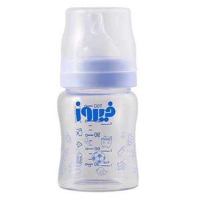 شیشه شیر پیرکس دهانه عریض آنتی کولیک فیروز آبی 150 میل