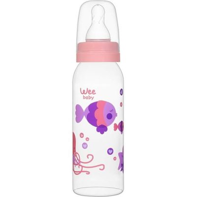 شیشه شیر پروپیلن کلاسیک صورتی وی 250 میلی لیتر