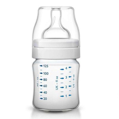 شیرخوری کلاسیک پروپیلن آنتی کولیک سفید اونت 125 میلی لیتر