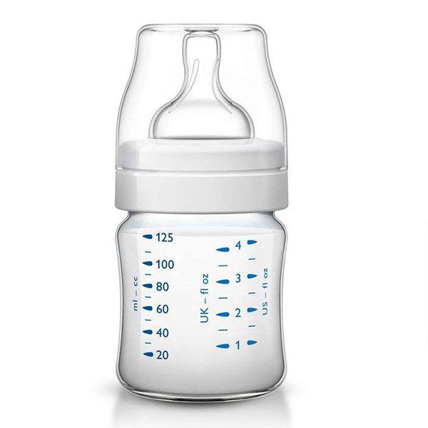 شیرخوری کلاسیک پروپیلن آنتی کولیک سفید اونت 125 میلی لیتر