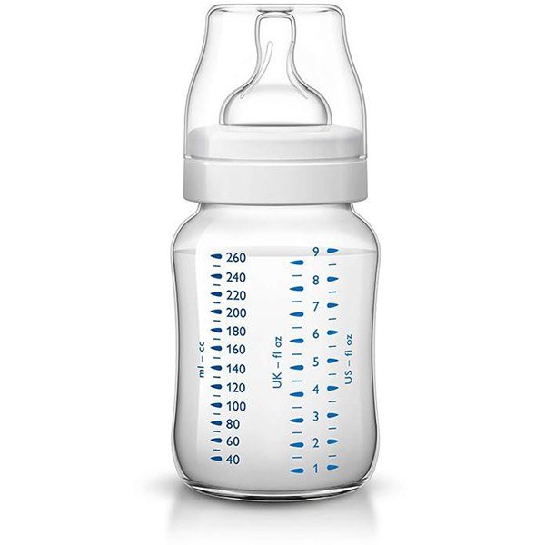 شیرخوری کلاسیک پروپیلن آنتی کولیک سفید اونت 260 میلی لیتر