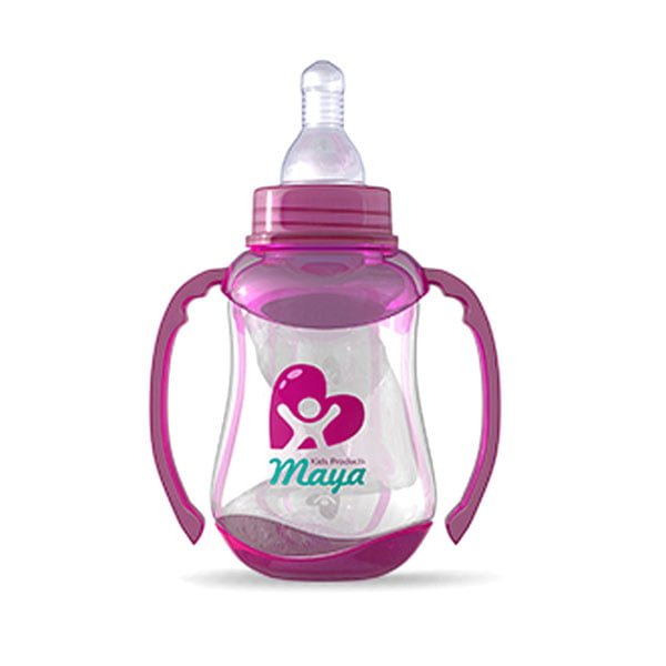 شیشه شیر دسته دار کلاسیک مایا 150 میلی لیتر