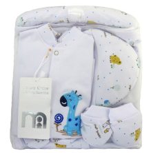 ست هشت تکه نوزادی مادرکر زرافه آبی