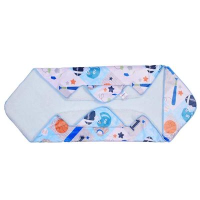 پتو کلاه دار طرح Star Game-Blue