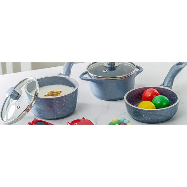 قابلمه گرانیتی عروس مدل نلیا آبی رنگ