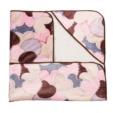 پتو نوزاد رزبرن قلب قهوه ای