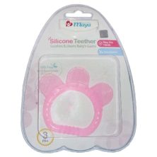 دندان گیر تمام سیلیکونی شفاف مایا طرح گل