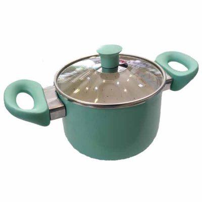 سرویس قابلمه 4 پارچه گرانیتی کودک عروس مدل نیکا سبز