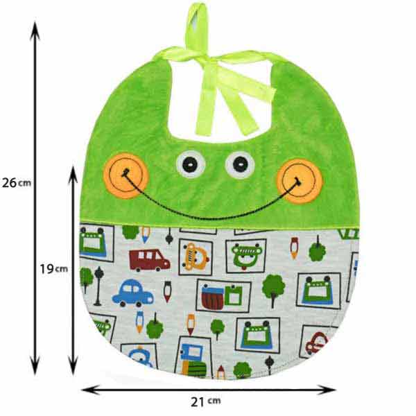 پیشبند مخمل طرح لبخند سبز