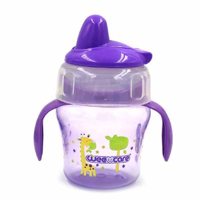 لیوان ضد چکه و دسته دار سر سلیکونی وی بنفش