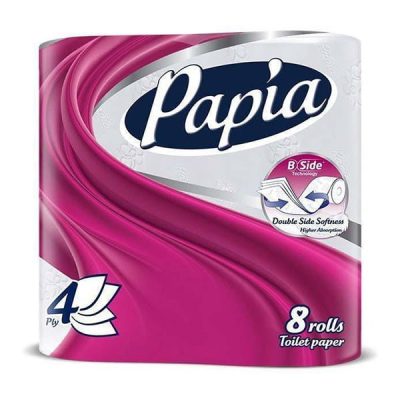 دستمال توالت پاپیا 8 عددی