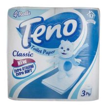 دستمال توالت تنو مدل کلاسیک 4 عددی