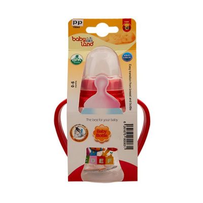 شیشه شیر کلاسیک فندقی بی بی لند رنگ قرمز