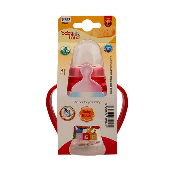 شیشه شیر کلاسیک فندقی بی بی لند رنگ قرمز