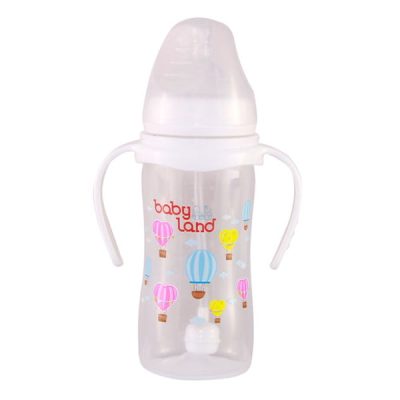 شیشه شیر دهانه عریض نی دار دسته دار بی بی لند 300 سی سی کد 357