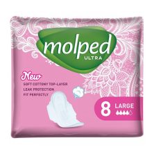 نوار بهداشتی مولپد مسافرتی سایز بزرگ مدل Ultra بسته 8 عددی