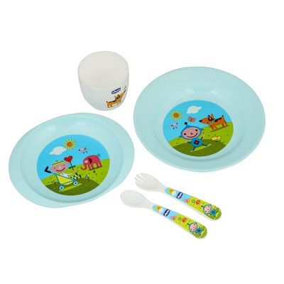 ظرف غذا کودک رنگ آبی