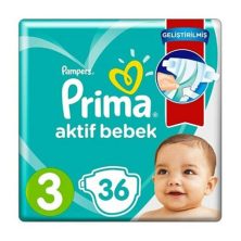 پوشک پریما پمپرز سایز 3 بسته 36 عددی