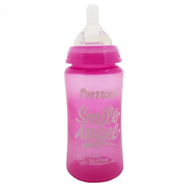 شیشه شیر مایا 300 میل صورتی