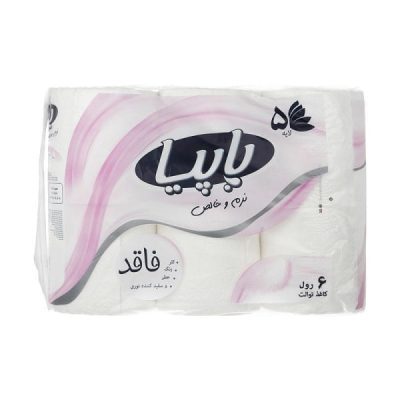 دستمال توالت نرم و خالص پاپیا 6 عددی